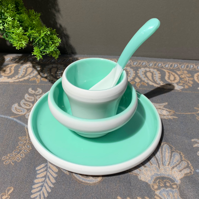 Restaurant Melamine Tableware Melamine Plate Two-Color Plastic Cup Plate Restaurant Soup Spoon Commercial Rice Bowl
