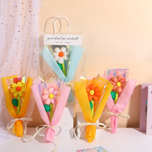 新款ins风太阳花束七夕情人节生日送女友闺蜜多巴胺太阳花束批发