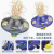 Space UFO Toy Flying Saucer Electric Bubble Maker Lighting Automatic Universal Wheel Obstacle Avoidance Charging Bubble Blowing Toy