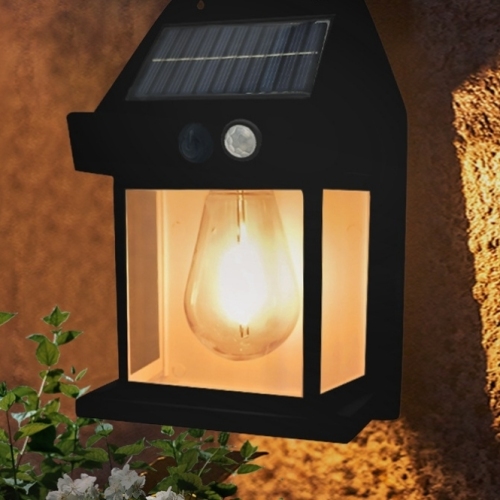hot outdoor solar lamp tungsten wire wall lamp courtyard induction lamp garden villa small night lamp lighting waterproof