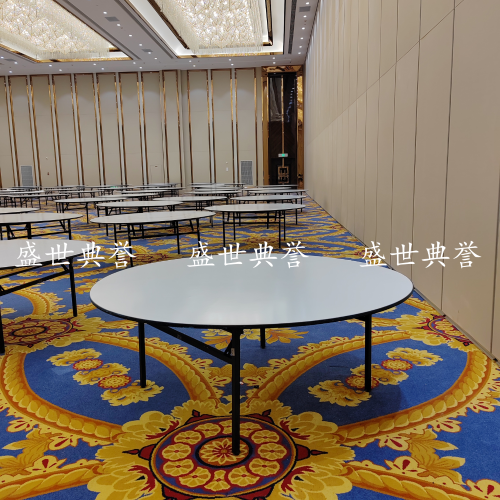 wenzhou five-star hotel banquet dining table and chair banquet center folding dining table restaurant multi-function hall wedding banquet round table