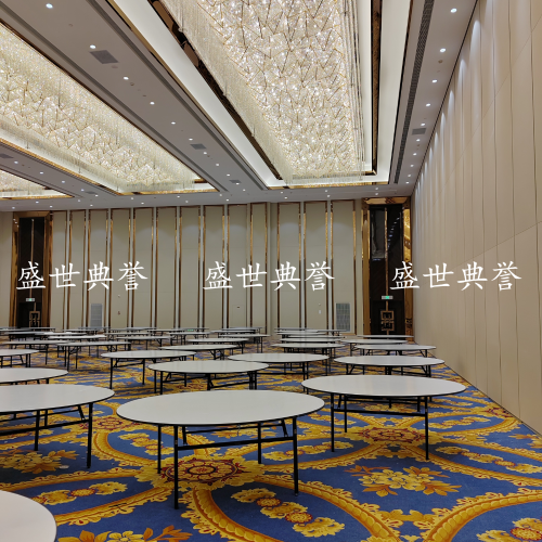 taizhou international banquet center dining tables and chairs star hotel banquet furniture restaurant banquet hall wedding banquet folding round table
