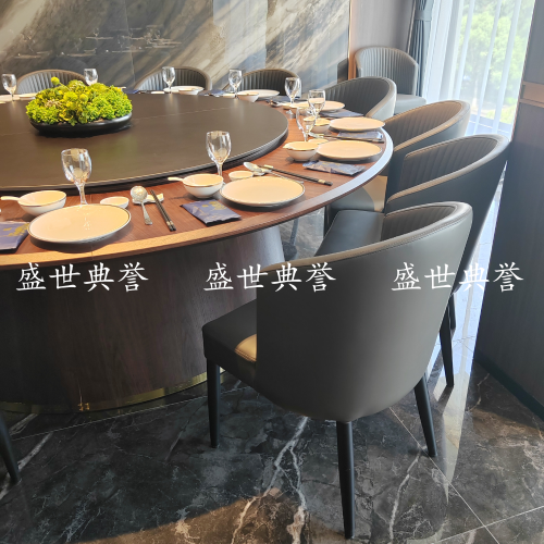 wuxi seafood hotel electric dining table and chair michelin restaurant modern minimalist dining chair open-end restaurant light luxury chair