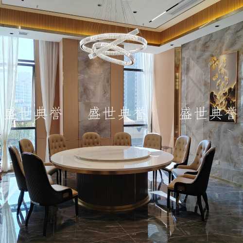 panjin five-star hotel solid wood dining table and chair the seafood restaurant modern soft chair high-end club light luxury solid wood chair