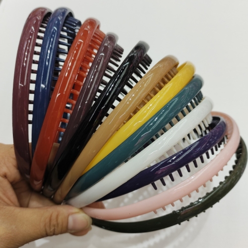 洗脸发箍带齿头扣莫兰迪色环保亮光好旺饰品3216