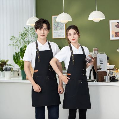 New apron fashion all-match Fashion Korean slim Slimming Coffee Shop