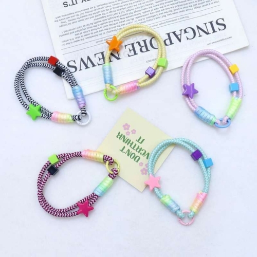 手腕绳百搭多巴胺挂绳链通用适用任何手机苹果手机防丢绳 h