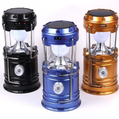 Outdoor New Barn Lantern 5800 Camping Lamp Solar Charging Led Camping Tent Multi-Function Portable Stretching Light