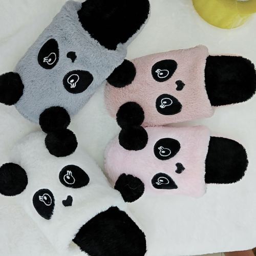 foreign trade hot selling product cartoon panda cotton slippers， foreign trade embroidery cotton slippers