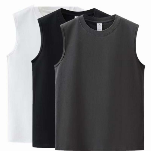 combed cotton fashion t-shirt waistcoat 230g stretch cotton vest