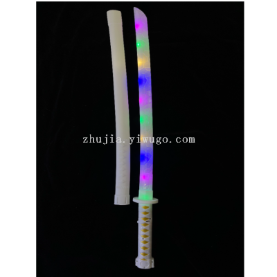 New Product Children's Toy Crack Knife with Light Music Can Be Spliced Samurai Sword Plastic Toys