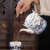 Jingdezhen Loop-Handled Teapot Ceramic Tea Set Teapot Set Ru Ware Gey Kiln Teaware Set Kung Fu Tea Set