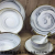 Jingdezhen Ceramic Color Glaze Baking Plate Tableware Set Stone Grain Gold-Plated Tableware Set Kitchen Supplies