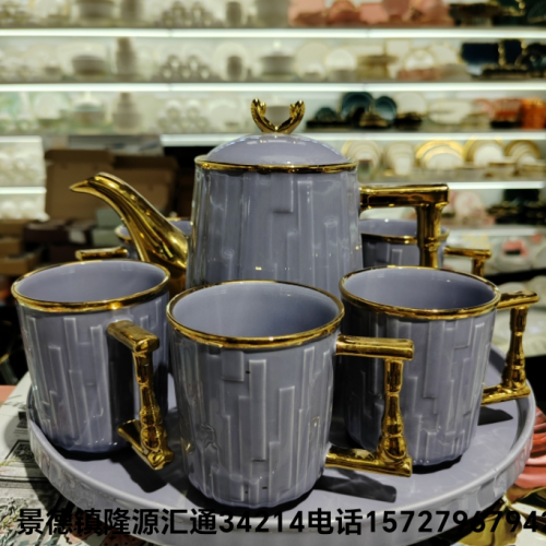 jingdezhen ceramic coffee cup set water utensils set european coffee cup tea set teapot set