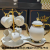 Jingdezhen Ceramic Coffee Cup European Water Containers Set Teapot Set Ceramic Plate Cold Kettle