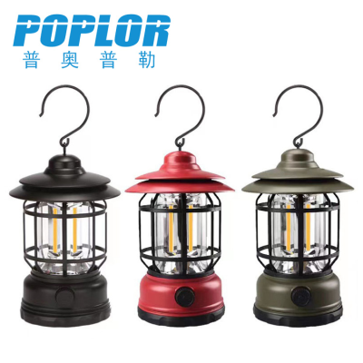 LED Light for Camping USB Charging Camping Lamp Outdoor Portable Emergency Light Battery Type Tent Light Dimmable Barn Lantern