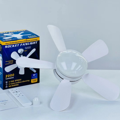 Led Fan Light 50W Remote Control Three-Color Dimming Ceiling Fan Lights Fan Integrated Dining-Room Lamp Fan Blade Detachable
