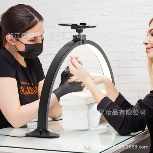 新款半月美甲灯美睫纹绣美容灯美容院超亮跨境桌面欧式照明灯批发