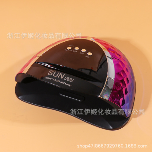 268W跨境新款大功率美甲灯带手机支架光疗机甲油胶美甲照灯烘干