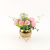 Cross-Border New Arrival Simulation Pansy Plant Set Wrought Iron Color Spherical Flower Pot Common Freesia with Electroplating Iron Frame