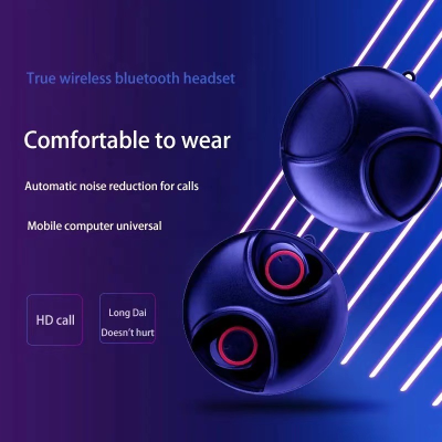 Cross-Border New Arrival Y80 Bluetooth Headset TWS Wireless Earphone in-Ear round Rotary Bluetooth Headset