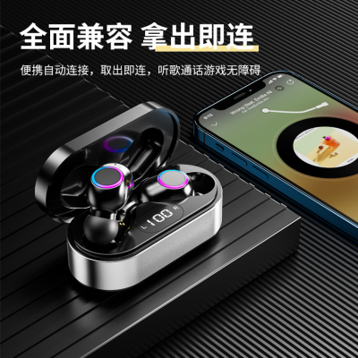 Private Model Hot F12 Wireless Bluetooth Headset TWS Metal Casing Sports Headset Touch Noise Reduction Wireless Stereo