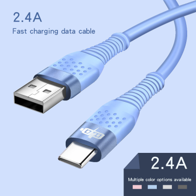 Mobile Phone Data Cable for Huawei Apple Type-C Fast Charge Line Logo Liquid Power Cord Cross-Border Wholesale
