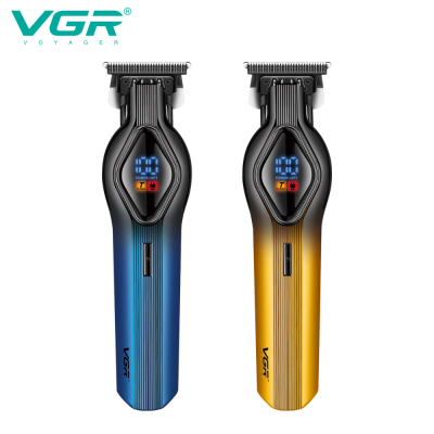 V-921Cross-Border New Arrival Oil Head Hair Clipper Rechargeable Digital Display Hair Carving Nicked Hair Salon Professional Electric Clipper