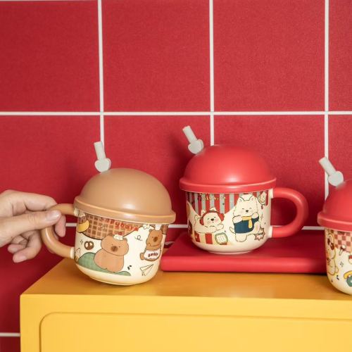 可爱大容量马克杯创意礼盒套装生日礼物