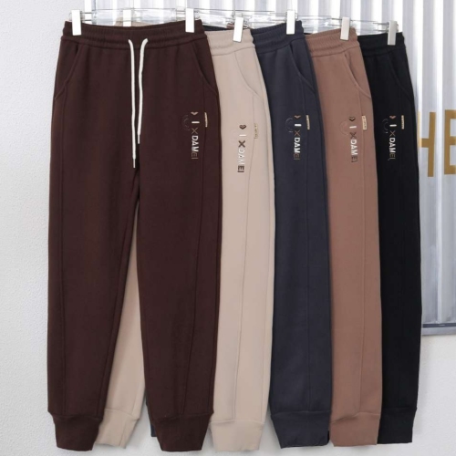 new chic velvet windproof trousers winter women‘s pants factory direct sales