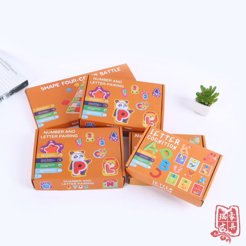 彩色木质几何形状配对对战游戏道具 儿童早教款亲子互动桌面玩具