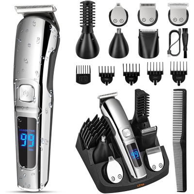 New6All-in-One Multifunctional Hair Clipper Fully Washable Shaver LCD Digital DisplayUSBElectric hair cutter