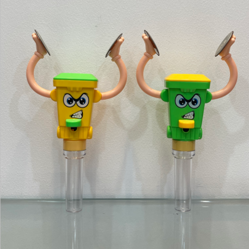 儿童创意糖果玩具耳朵狗薯条拍拍手糖果棒吐龙青蛙小糖管