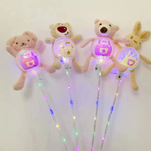 热卖荧光棒发光棒毛绒兔魔法棒地推小礼品夜光棒儿童礼物