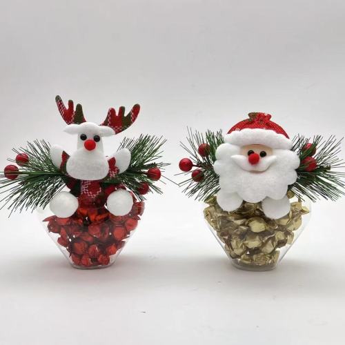 圣诞硬糖小礼物儿童心愿瓶桃心创意糖果罐子包装玩具平安夜零食