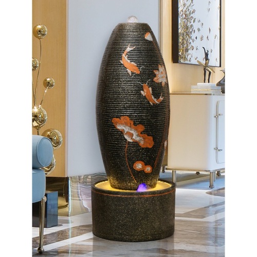 客厅玄关办公室风水球加湿器循环水景观蛋流水喷泉落地摆件