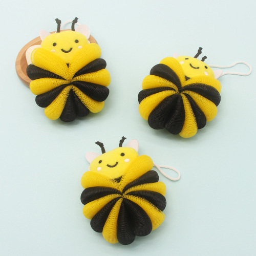 沐浴球柔软不散浴花沐浴花浴球洗澡气泡卡通儿童小蜜蜂洗澡神器潮