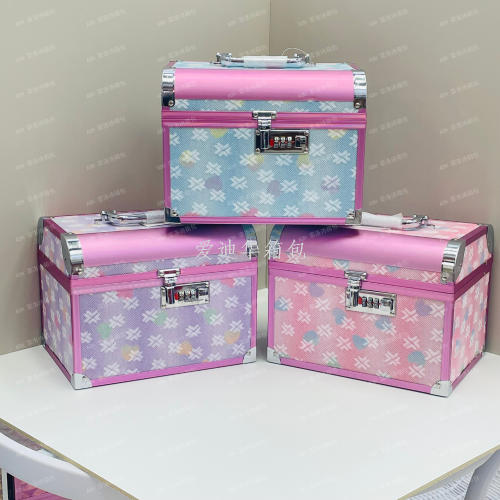 portable color aluminum beauty accessories jewelry storage box large capacity latest makeup portable outdoor small toolbox