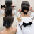 Korean Hairpin Black Velvet Bow Hair Curler Retro Temperament Wild Sweet Bun Artifact Headdress Ins