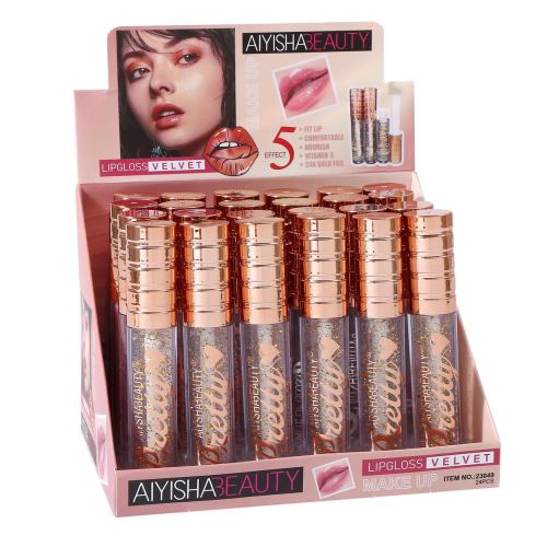aiyishabeauty gold foil lip gloss color changing