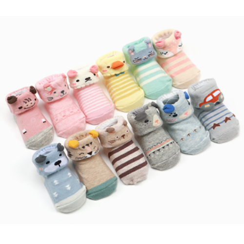 exclusive for cross-border baby socks autumn and winter children‘s socks cute room socks 0-1 years old combed cotton baby socks