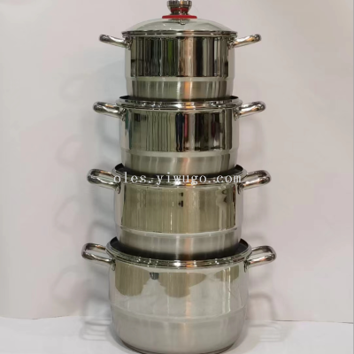 Stainless Steel Pot, Stainless Steel Pot 4-Piece Set, Pot Set, Stainless Steel Pot 3-Piece Set
