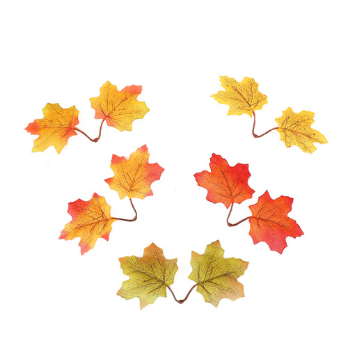 仿真枫叶家居装饰 拍摄道具人造叶子假花 厂家直供