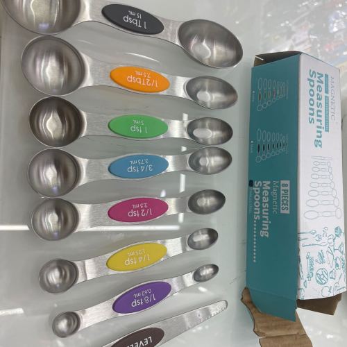 8pc Stainless Steel 430 with Magnetic Measuring Spoon