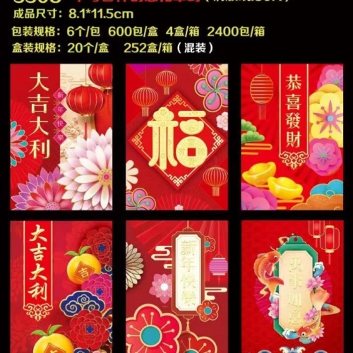 2024 Year of the Dragon Happy New Year New Red Envelope 30K Factory Direct Sales Small
