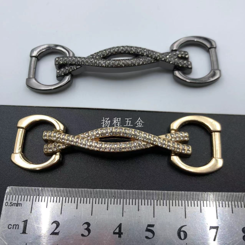 high-end metallic decorative button shoe buckle a pair of buckles shoe chain footwear accessories clothes accessories