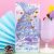 Cute Girl Children Cartoon Mermaid Princess Stickers Paper Fantasy Pearl GEM Love Diamond 3D Stereo Sticky Painting