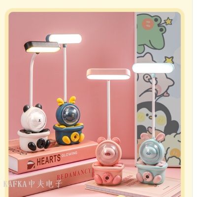 New Creative Cartoon Cute Pet Table Lamp Projection Charging Mini Night Light Desktop Decoration Cute Ambience Light