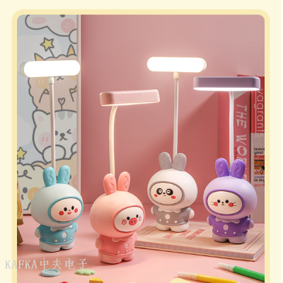 Cross-Border New Cute Cartoon Mini Night Light Cute Rabbit USB Desk Lamp Office Xx Decoration Desktop Wholesale