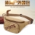 Men's Letter Waist Bag Multi-Layer Canvas Crossbody Bag plus-Sized Lightweight and Practical Storage